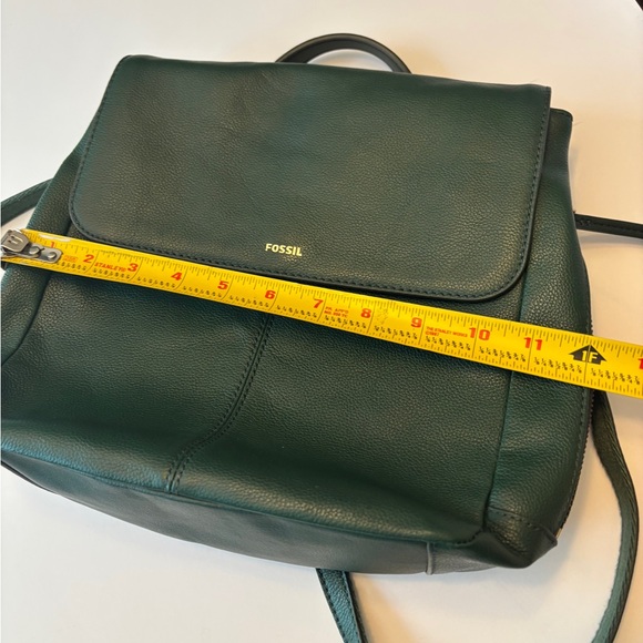 Fossil Green Leather Backpack - Picture 13 of 14
